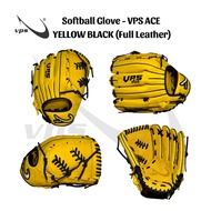 Softball Glove 12–12.5 Inch Full Premium Leather | VPS ACE VPS Softball Glove YELLLOW BLACK