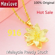 Gold 916 Original Necklace for Women Love Couple Necklace Girlfriend Gift Fasion Jewellery Birthday 