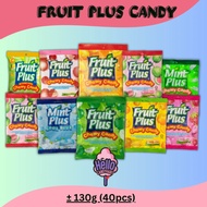 FRUIT PLUS Chew Candy Pouch ±40's/130g  Grape | Mango | Lychee | Durian Candy Fruit Plus Gula Gula (HALAL)