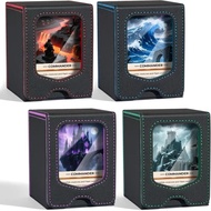 NEW Leather 100+ Card Storage Box for Trading Card Game TCG Organizer Box with Dividers