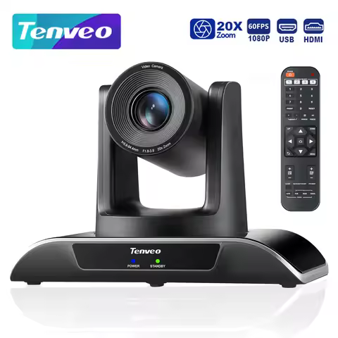 Tenveo 20X Optical Zoom PTZ Conference Room Camera USB3.0/HDMI 1080P 60FPS for Video Conferencing Bu