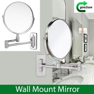 [FREE DELIVERY] Double Sided Wall Mount Mirror Bathroom Washroom Stainless Steel Furniture Home &amp; Living Goo2use