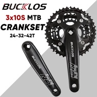 🔥Original BUCKLOS🔥 3x10/9/8/7 MTB Crankset 104/64BCD Mountain Bike crank set 22T 32T 44T Aluminum Al