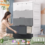YOUNEED 50cm Durabox Cabinet Drawer Clothes Storage Cabinet With Wheels Drawer With Lock Clothes