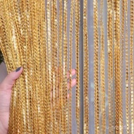 Silver Thread Curtain Tassel Curtain Solid Color Thread Curtain Decorative Curtain Tassel Hanging Cu