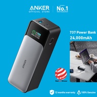 Anker 737 Power Bank (PowerCore 24K), 24,000mAh 3-Port Portable Charger with 140W Output, Smart Digital Display, Compatible with iPhone 14/13 Series, Samsung, MacBook, Dell, AirPods, and More