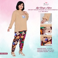 Baju Tidur One Set XXL PP Forever Sweet Set Piyama Wanita Jumbo Lengan Panjang WV-0936