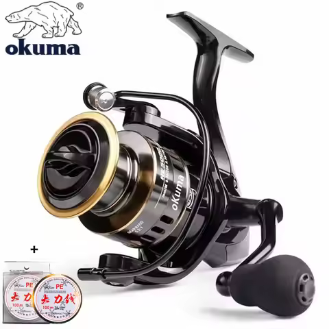 OKUMA HE1000-7000 Fishing Reel Metal Ball Grip Spinning Reel 5.2:1 Metal Reel Cup 12KG Max Drag