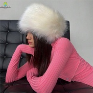 LFINDS Faux Fur Headband, Korean Style Faux Fur Empty top fur hat, Headband without top All-match Wo