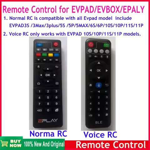 100% Original Remote Contro for EVDTV EVPAD 5S / 5P / 5MAX/6S/6P/10S/10P/11s/11p anr Voice control f