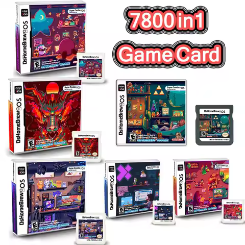 NDS 7800 IN1 Game Collection R4 3DS Flash Card NDS Pixel Zelda Theme Handheld Game Card Gift Collect
