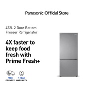 Panasonic NR-BX421 2-Door Bottom Freezer Refrigerator Steel Door Series (422L) NR-BX421BPSM Fridge H