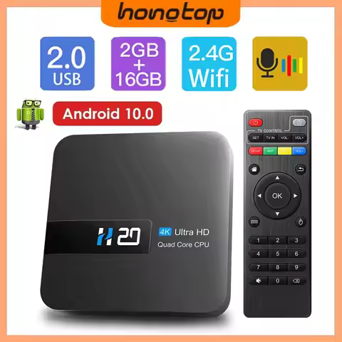 HONGTOP H20 New Smart TV Box Android 10.0 2GB 16GB 4K 3D HD H.265 Media Player Android TV Box Very F