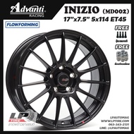 [ส่งฟรี] ล้อแม็ก ADVANTI รุ่น INIZIO MD002 ขอบ17" 5รู114.3 สีดำด้าน กว้าง7.5" FlowForming 7.55KG จำน