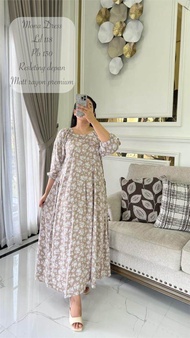 COD || Dress Monna Annisa || Dress Rayon Motif Panjang Terbaru || Daster Panjang Wanita Kekinian Vir