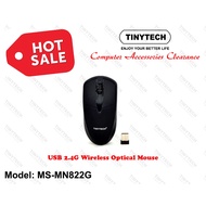 TINYTECH MN822G 2.4GHZ WIRELESS MOUSE OPTICAL MOUSE MURAH ECONOMIC CHEAPER MOUSE 3 BUTTON OFFICE MOU