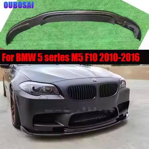 For BMW 5 series M5 F10 2010-2016 Carbon Fiber Car Front Bumper Lip Front lip Diffuser Front Chin Sp