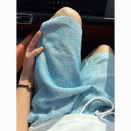[Limited Time Seckill] Mint Blue American Hawaii Shorts Men's Summer Youth Tie-Dye Pants Loose Five-