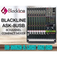 BLACKLINE &amp; EZITECH ASK-8USB 8CHANNEL COMPACT MIXER ( ASK8USB /ASK-8 / ASK8 / 8USB )