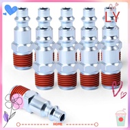 LY 10-Pack 1/4'' Pneumatic Plugs, 1/4 inch Iron NPT Male Industrial Air Plug, Air Blow  Air Hose Fitting I/M/D Type Air Coupler