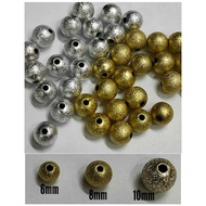 6mm, 8mm, 10mm Frosted Ball / Spacer Beads