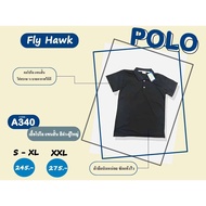 Fly Hawk Polo Shirt-Short Sleeve (Black) Adult Code A340/B Sz. S-XXL Products