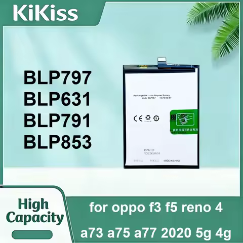 Mobile Phone Battery 3200-4040mAh For Oppo F3 F5 Reno 4 A73 A75 A77 2020 5G 4G BLP797 BLP631 BLP791 