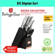 (Ready Stock) (BH-2339) Berlinger Haus 8pcs Knife Set with Wooden Stand - Kikoza