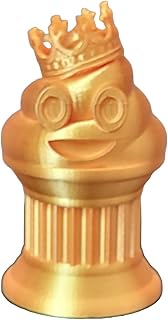 Znet3D King Jr. Poop Emoji Trophy - Fun Award & Gift - Handmade w/Additive Manufacturing - 4" inches
