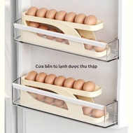 Egg Tray, Refrigerator Egg Rack, Smart 2-Tier Design, Self-Rolling Eggs, High Quality Plastic