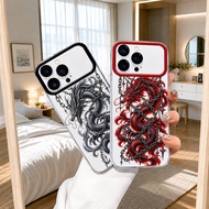 SOFTCASE CLEAR CASE DRAGON MOTIF BLACK RED PREMIUM PRO CAMERA COMPATIBLE FOR OPPO A15 A16 A16E A17 A