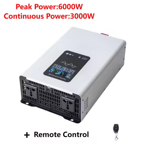 Pure Sine Wave Inverter Power Inverter 6000W DC 12V 24V 36V 48V 60V To AC 220V 240V Sine Wave Invert