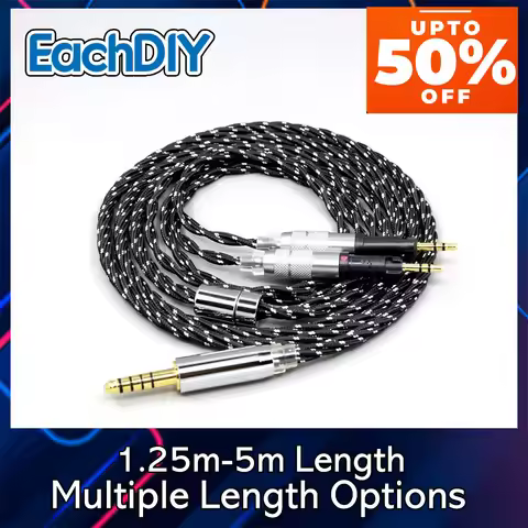 OCC Mixed OFC Twisting Nylon Earphone Cable For Audio-Technica ATH-R70X Headphone Headset LN008717