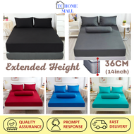 Bedsheet Cadar Single, Queen, King Plain Colour Fitted Bedsheet Sarung Katil Tilam Getah Keliling Cadar Sahaja (PS)