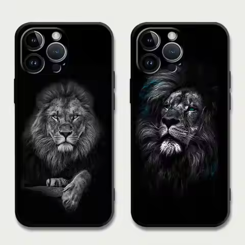 Lions Animal Case for iPhone 16 15Pro 12 13 14 11 Pro Max XR 7 8 SE XS MAX 12Mini 16 Plus 14Pro 13Pr