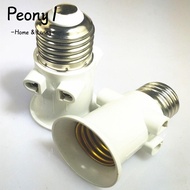 PEONY1 E27 EU LED Bulb Adapter, E27 Socket Light Bulb ABS EU Plug Connector, White Lamp Adapter Plug