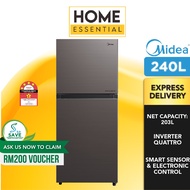 Midea 240L 2 Doors Inverter Quattro Refrigerator MDRT307MTB28-MY | Fridge | Peti Sejuk