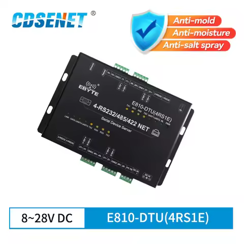 Ethernet RS422 RS485 RS232 Ethernet 4 Channel Serial Port Server E810-DTU(4RS1E) Processor Modbus RT