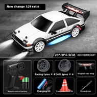 RC Remote Control Car Four-wheel Drive Drift Racing Car 1:24 High-speed Remote Control Mustang Sport