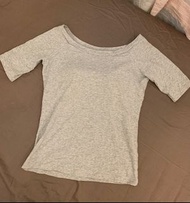 Uniqlo 全新Bra top 灰色短袖T-shirt T恤 M