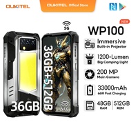 OUKITEL WP100 TITAN 5G Mobiles Built-in Projector 36GB+512GB 33000mAh 66W fast chrag 200MP Camera 6.