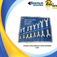 BENZ WERKZ Double Open Wrench Sunk Spanner Set 8 Pcs BZ-38808 Double Wrench for Car Motorcycle Works