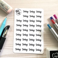 Today Script Header Planner Sticker for Bullet Journal Hobonichi Techo Jibun Techo