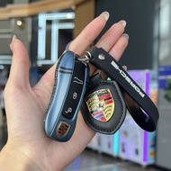 Porsche key cover macan Cayenne Cayman taycan 718 Boxster 911 Panamera key frosted dark blue protect