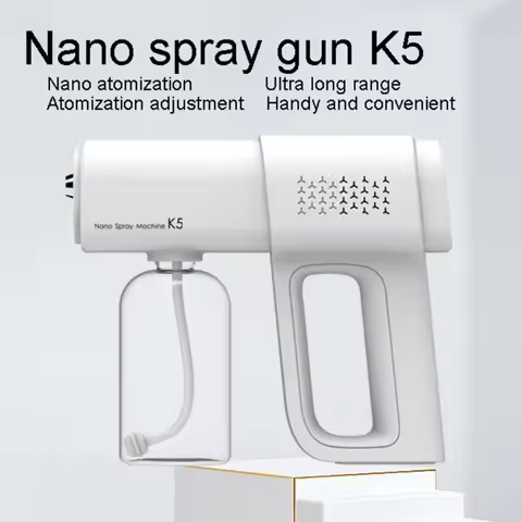 380ML Electric Nano Blue Light Steam Spray K5 Wireless Fogging Disinfection Sprayer Gun Type-C Atomi