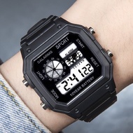 FL Tactical Digital Sports Watch Jam Tangan Tactical Digital Unisex Square Case Water Resistant Alar