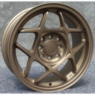 Bronze 15 Inch 15x7.0 4x100 4x114.3 Car Alloy Wheel Rims Fit For Honda Toyota Mazda Hyundai MINI Nissan Suzuki Chevrolet Opel