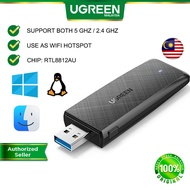 UGREEN Wifi Adapter AC1300 Wireless Adapter 1300Mbps 5Ghz & 2.4GHz Dual Band USB WiFi USB WiFi Adapt