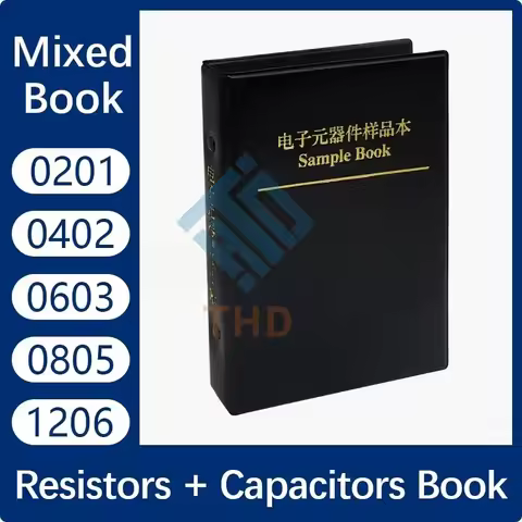 Capacitor Resistor Mixed Book 0201 0402 0603 0805 1206 1% SMD Chip Resistance 0R-10M Capacitance Ass