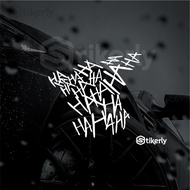 MOTORCYCLE STICKERS | Helmet | Cutting Sticker | Funny Hahaha | Waterproof Vinyl Material